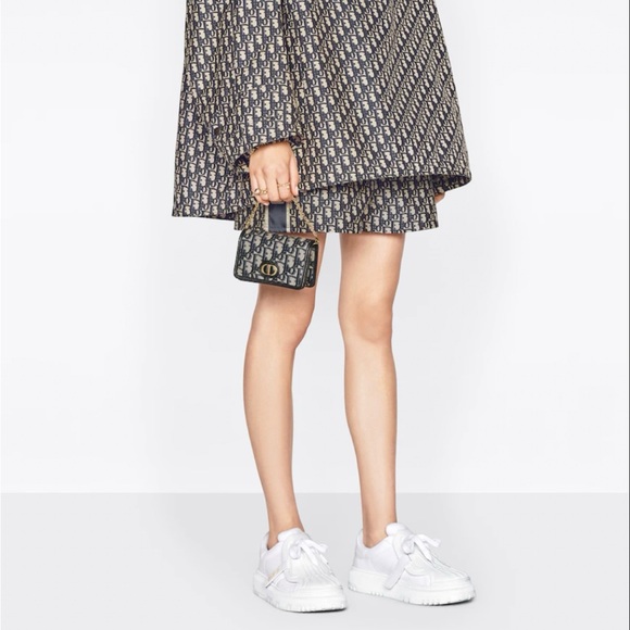 Dior 30 Montaigne Nano Pouch Blue Dior Oblique Jacquard (without gold chain) - Picture 3 of 7